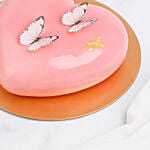 Gentle Love PInk Heart Shape Cake