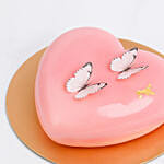 Gentle Love PInk Heart Shape Cake