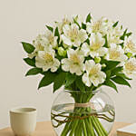 White Peruvian lily Arrangement