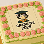Personalise Your Ghibli Graduate Floral Creamy Cake