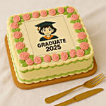 Personalise Your Ghibli Graduate Floral Creamy Cake