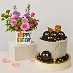 Birthday Flower with Oreo Cake