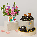 Birthday Flowers with Oreo Cake