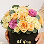 Mix Roses in Black Box