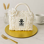 Ivory Petal Purse Chocolate Cake