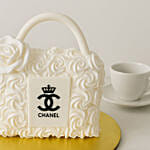 Ivory Petal Purse Chocolate Cake