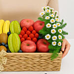 White Phoneix & Assorted Fruits Basket
