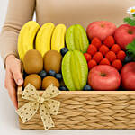 White Phoneix & Assorted Fruits Basket