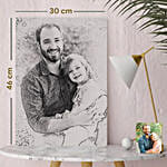 Moments with Dad Personalised Canvas Sktech Style