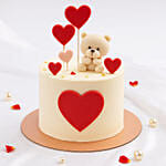 Adorable Teddy Bear Love Chocolate Cake