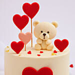 Adorable Teddy Bear Love Chocolate Cake