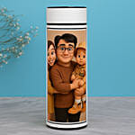 Fairytale Cartoon Style Personalised Bottle for Dad