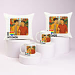 Ghbili Style Set of 2 Personalised Mugs and Cushions For Dads
