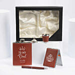 Personalised Hip Flask Set For Dad