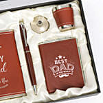 Personalised Hip Flask Set For Dad