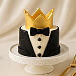 King of My Life Mini Cake and Wine Bundle For Dad
