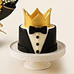 Love You Dad Sunflower Bouquet and Cake Bundle