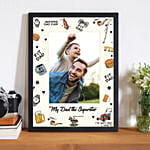Black Border Acrylic Photo Frame for Superstar Dad