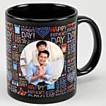 Personalised Black Mug for Dad Fathers Day Gift