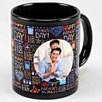Personalised Black Mug for Dad Fathers Day Gift
