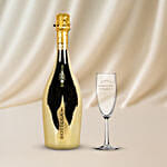 Father Day Bottega and Engraved Wine Glass Combo