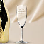 Father Day Bottega and Engraved Wine Glass Combo