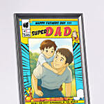 Personalised Your Ghibli Super Dad Comic Frame