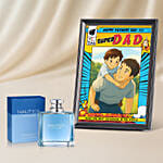 Personalised Ghibli Super Dad Frame & Nautica Perfume Bundle