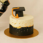 Grads Gift Elegant White Rose Bouquet n Cake