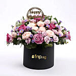 Birthday Flowers Box Arrangement