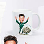 Personalised Caricature Style Green Tracksuit No. 456 Gift Set