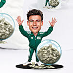 Personalised Caricature Style Green Tracksuit No. 456 Gift Set