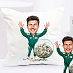 Personalised Caricature Style Green Tracksuit No. 456 Gift Set