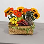 Exotic Fruits White Basket