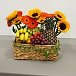 Exotic Fruits White Basket