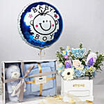 Its a Baby Boy Flowers gift set