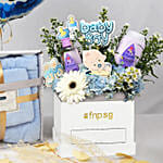 Its a Baby Boy Flowers gift set