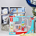 Its a Baby Boy Flowers Arrangment giftset with Balloon