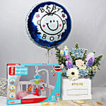 Its a Baby Boy Flower giftset with Balloon