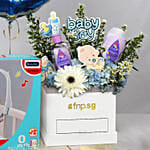 Its a Baby Boy Flower giftset with Balloon