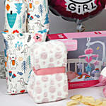 Its a Baby Girl Flower box giftset and Balloon