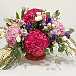 Exotic Mixed Flowers Circular Box