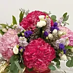 Exotic Mixed Flowers Circular Box