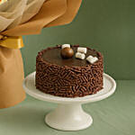 Beloved - Mix Flowers Bouquet & Chocolate Mini Cake