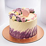 Flowers And Macaroons Cake
