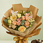 Beloved - Mix Flowers Bouquet & Chocolate Mini Cake