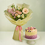 Affection - Elegant Flowers Bouquet & Macaroon Cake