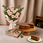 Titanic Rose Dubai Pistachio Kunafa Cake Combo