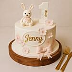 Bunny Bliss First Birthday Cake