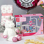 Its a Baby Girl Flowers balloon and giftset